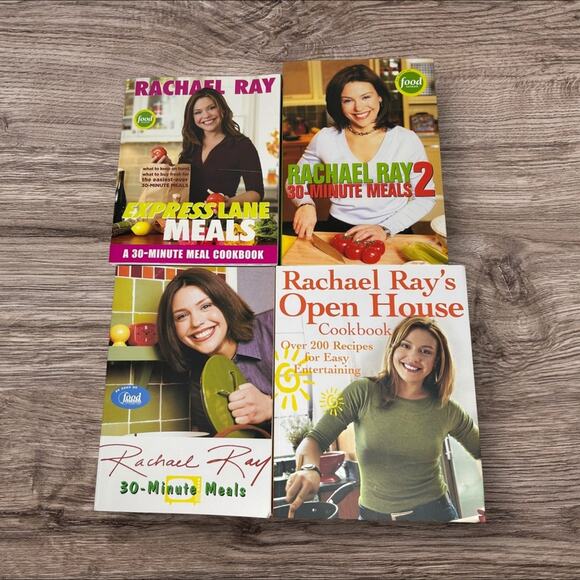 Rachel Ray Cookbooks Lot 4 - 30 Minute Meals 1&2,‎ Open House and Express Lane - Picture 1 of 3